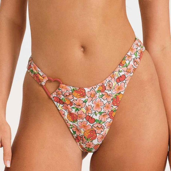 Blackbough Swim Red Orange Thea Berry Cherry Bikini Bottom L - Picture 6 of 10